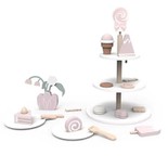Tea Party Toys For Little Girls/ Wooden Tea Set With Cake Stand/Kitchen Playset Wooden Toys/Charming Wooden Play Tea Se